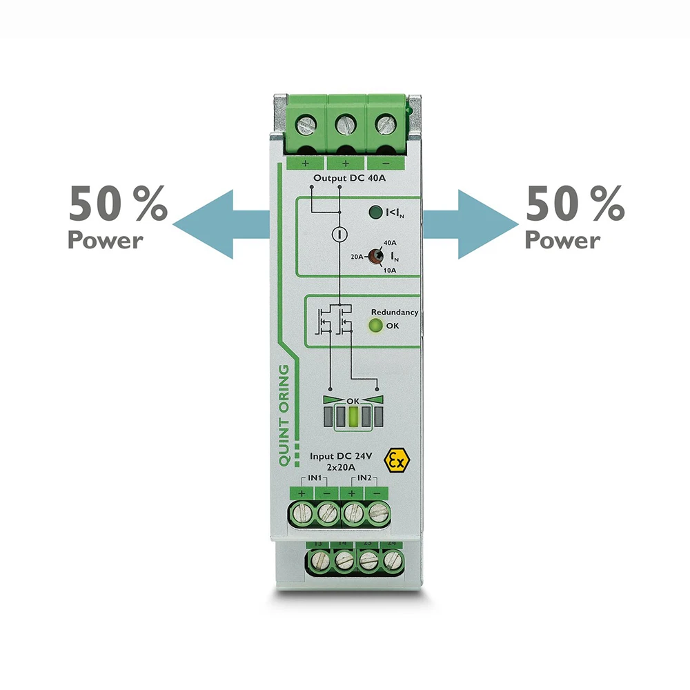 2320173 QUINT-ORING/24DC/2X10/1X20 QUINT ORING For Phoenix Redundancy Module