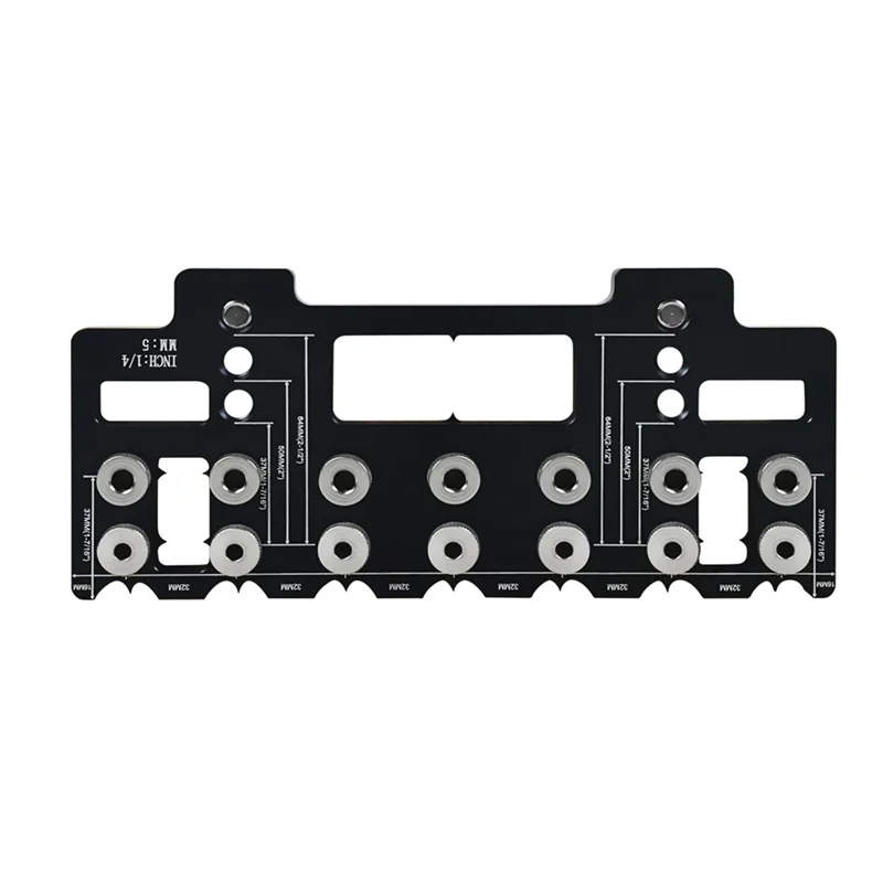 AEE6-Cabinet Handle Pitch Punch Locator Hardware Jig Kit, Woodworking Drawer Door Jig Drill Guide DIY Mounting Tool