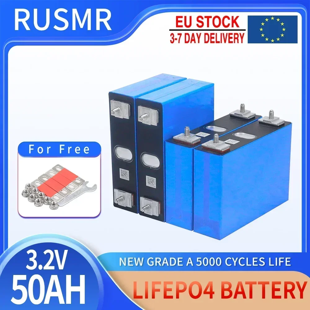 Lifepo4-Batería de fosfato de hierro y litio, célula Solar recargable de 3,2 V, 50Ah, 100Ah, 230Ah, 320Ah, 350Ah, 12V, 24V y 48V