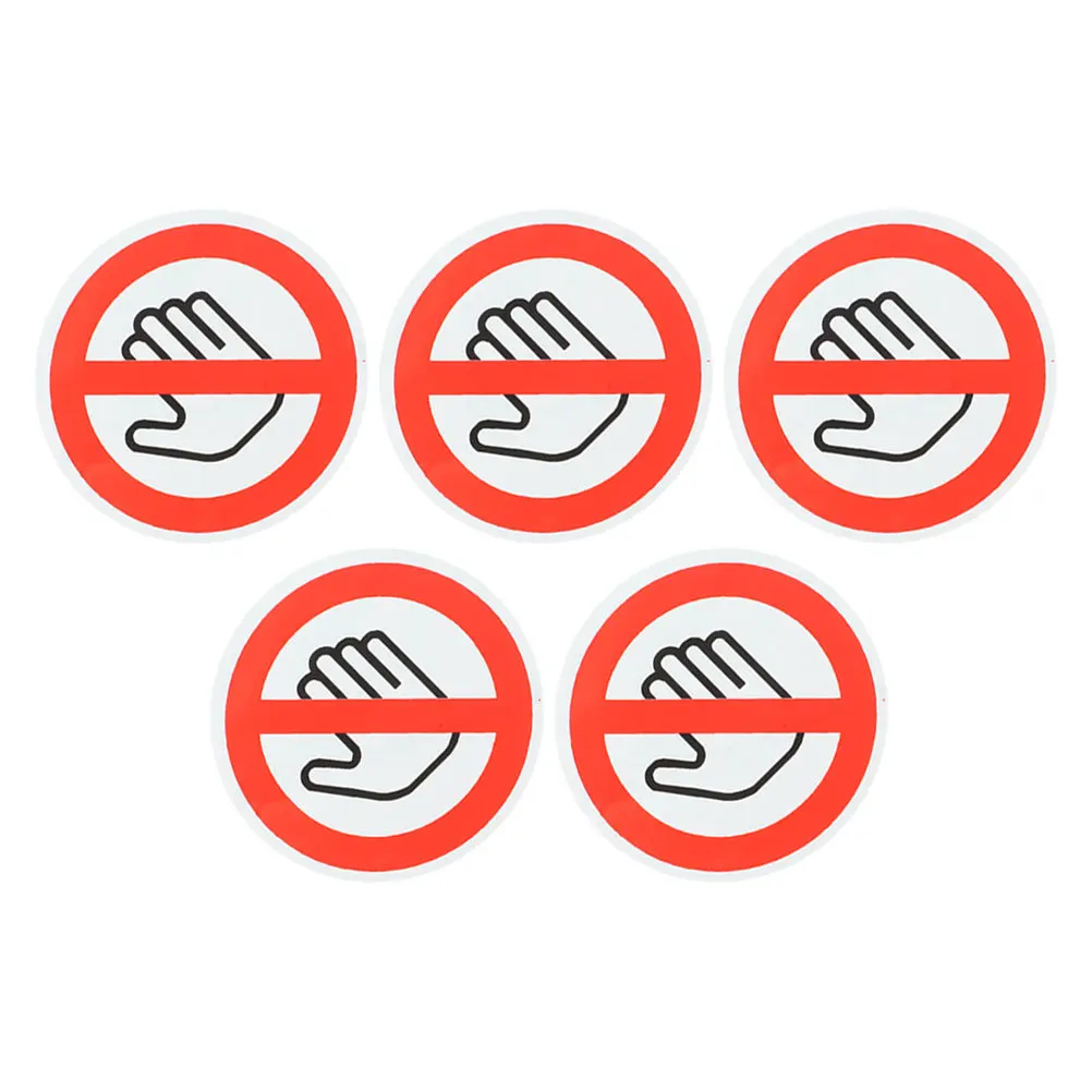 5pcs Do Not Touch Sign Sticker Self Adhesive Warning Label Safety Signs For Warehouse Factory Equipment Caution Decal
