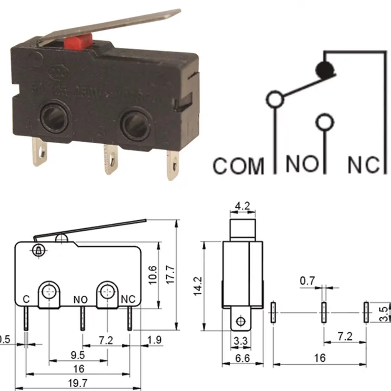 마이크로 롤러 레버 암 정상 개방 폐쇄 리미트 스위치, 2 핀, 3 핀, 5A, 125V, 250V, KW11-3Z, KW11, 3Z-A, B, C, D, E, F, H, 100% 신제품, 5 개