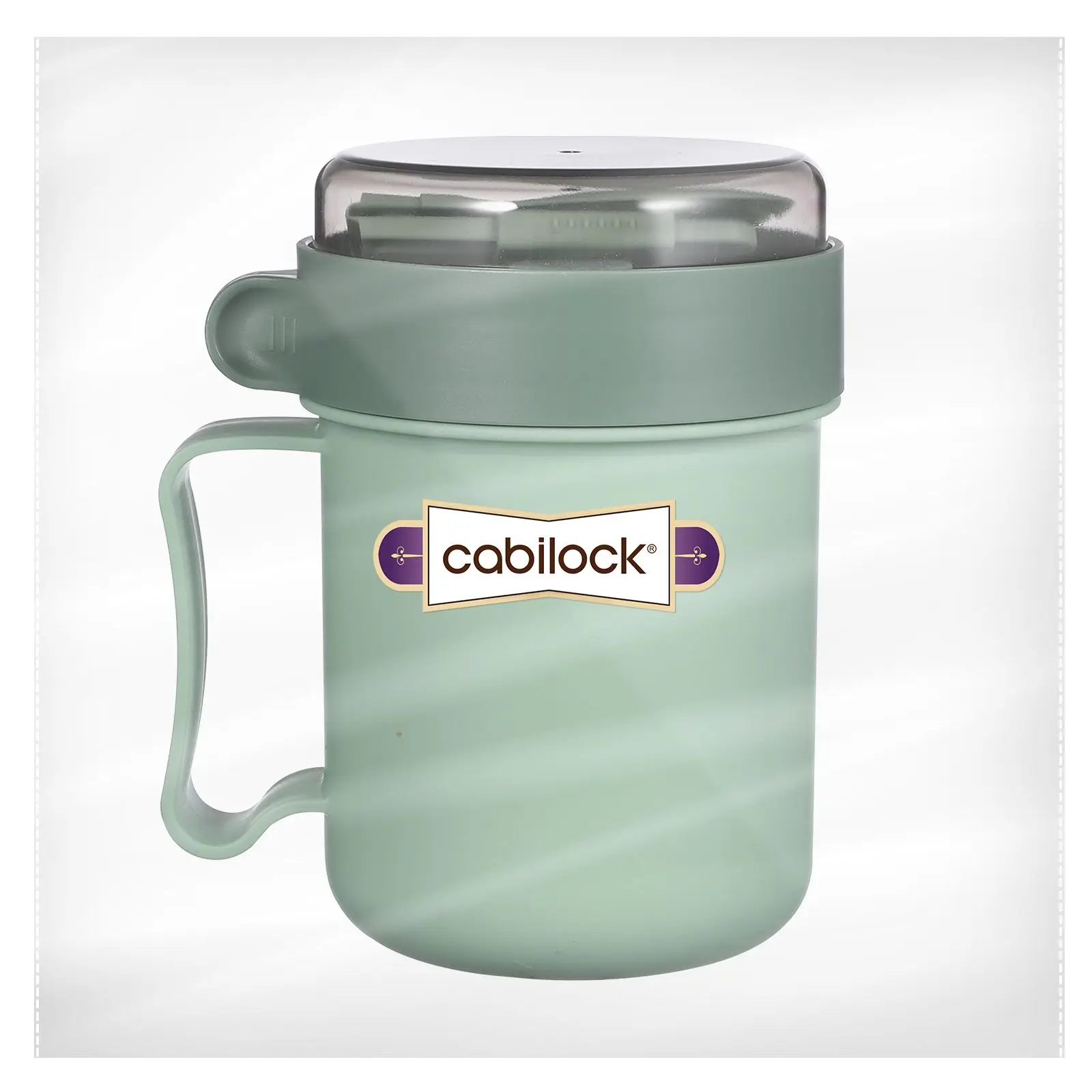 Portable Soup Mug With Lid Cereal Cup Breakfast Bowl Microwavable Mugs Handles Microwave Soup Bowl Home Storage ganization