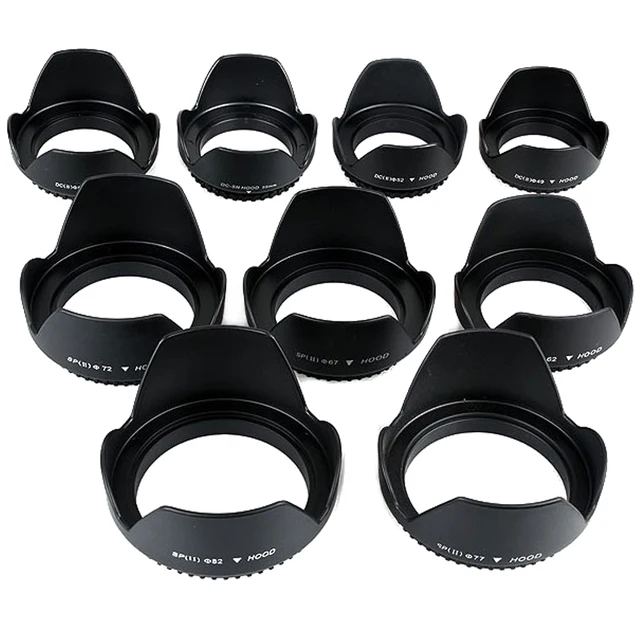 49mm 52mm 55mm 58mm 62mm 67mm 72mm 77mm zakręcany płatek kwiatu osłona obiektywu do obiektywu aparatu canon nikon Sony