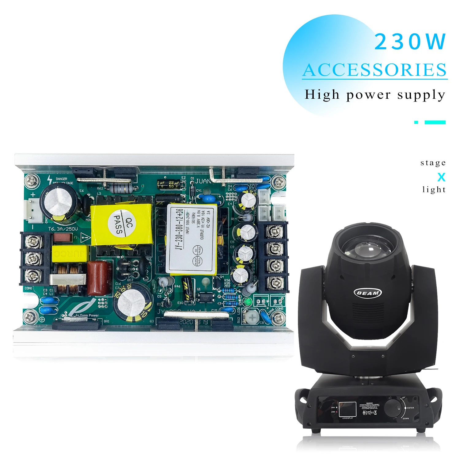 

Free Shipping 7R 230W Beam Moving Head 5R 200w Power Board Supply 230-380V 28V 24V 12V 36V