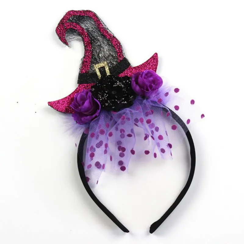 Halloween Party Witch Hat Headwear Holloween Hair Clips Cosplay Costume Hair Hoops Halloween Cosplay Props Hair Accessories