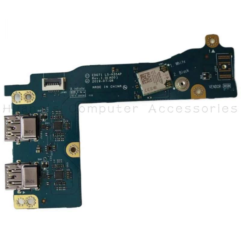 SS+Original USB LAN Network Card Board LS-H35AP A197V2 Replacement IO Subboard For Dell Alienware M17 R2 Gaming Laptop