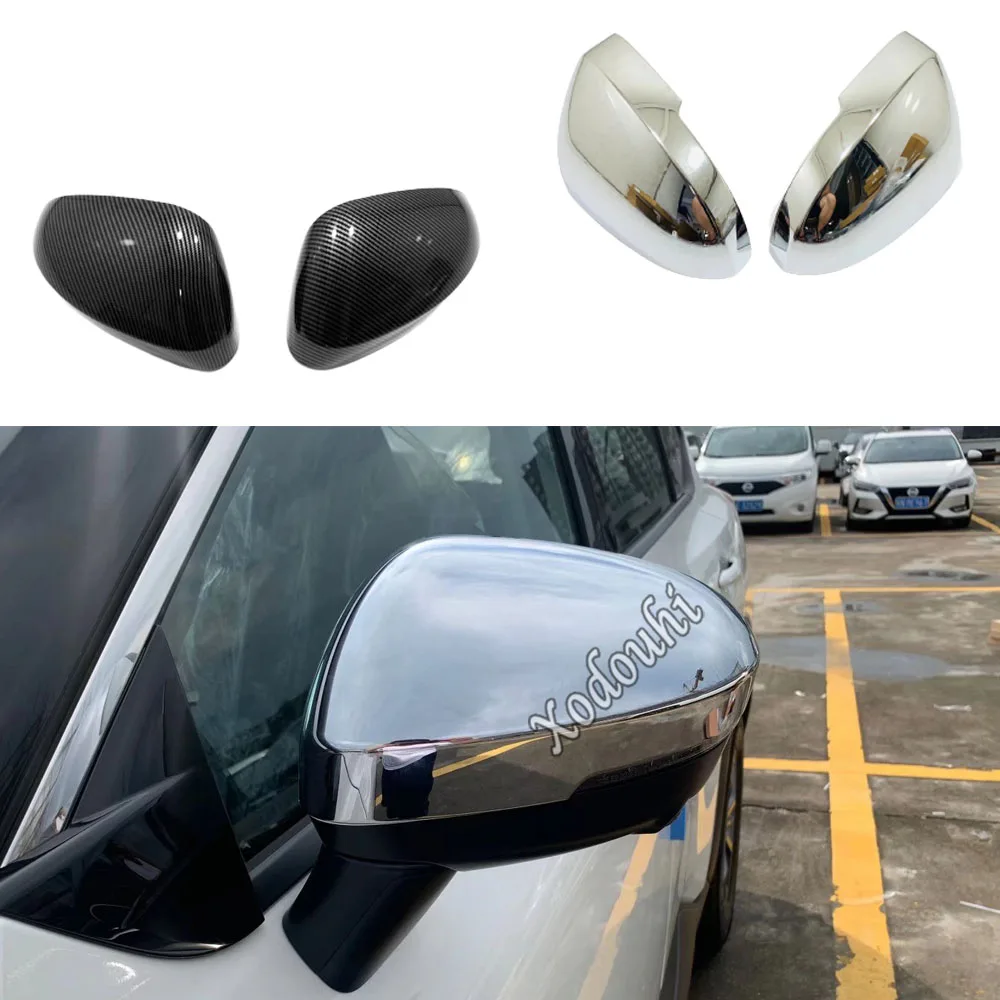 

2PCs Eyebrow Auto Car Rear View Side Mirror Cover Trim Rearview Caps ABS Plastic For Nissan X-trail Xtrail Rogue 2021 2022 2023