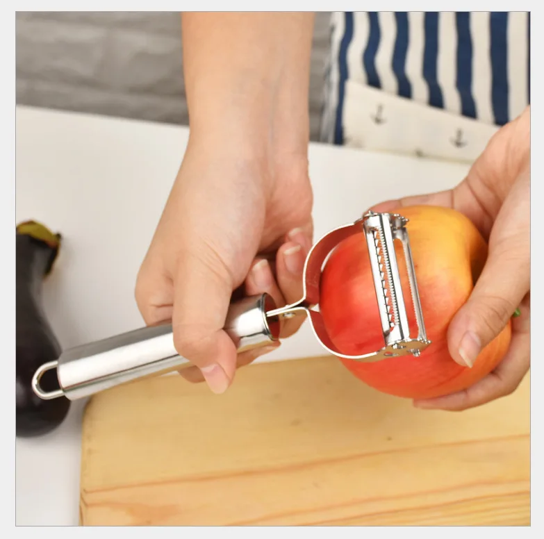 Stainless steel paring knife Household multi-functional scraper Fruit and vegetable melon planer Potato peeler Shearing artifact