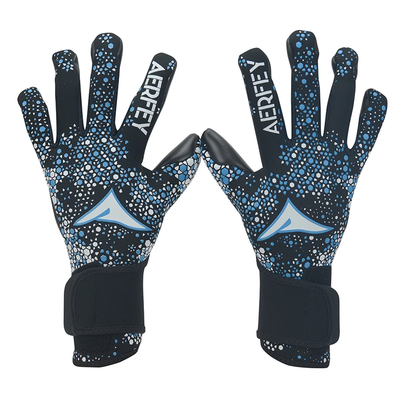 AERFEY Verstärkte Latex-Torwarthandschuhe für Fußball mit Starkem Grip Größe 8/9/10 Jugend- und Erwachsenen-Fußballhandschuhe für Torhüter – Detail 6