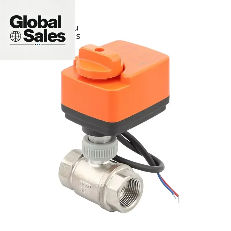 Electric AC110V 2-Wire Motorized Stainless Steel Ball Valve 3/4" DN20 Auto Return Setup Water Standard Port OEM Customizable