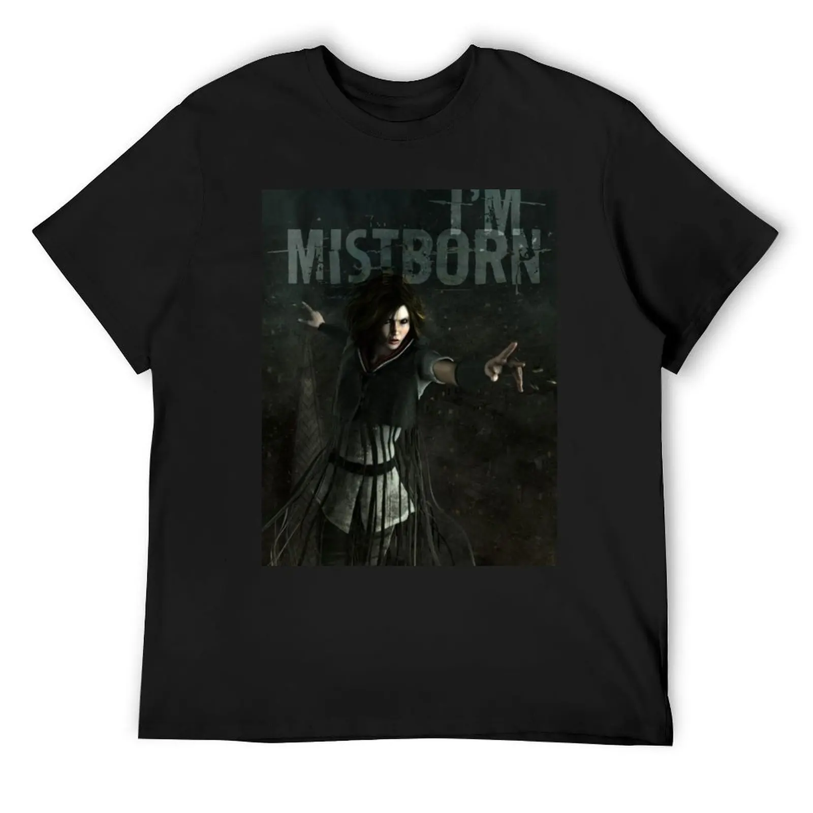 Mistborn Novel Series by Brandon Sanderson - Graphical Character Art 4 T-Shirt cute tops sublime Men's t shirts