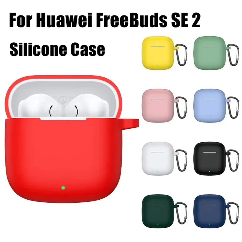 Silicone Earbuds Protective Case Dustproof Washable Wireless Earphone Shell Soild Color Anti-drop for Free Buds SE 2