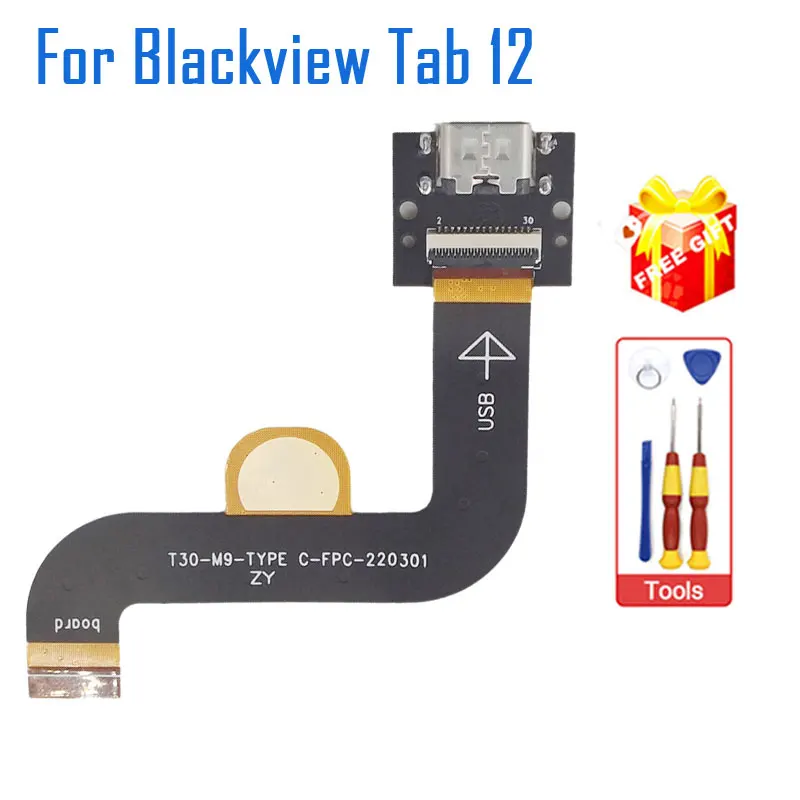 New Original Blackview TAB 12 USB Board Base Charge Port TYPE-C Board With TYPE-C Cable Accessories For Blackview Tab 12 Tablets