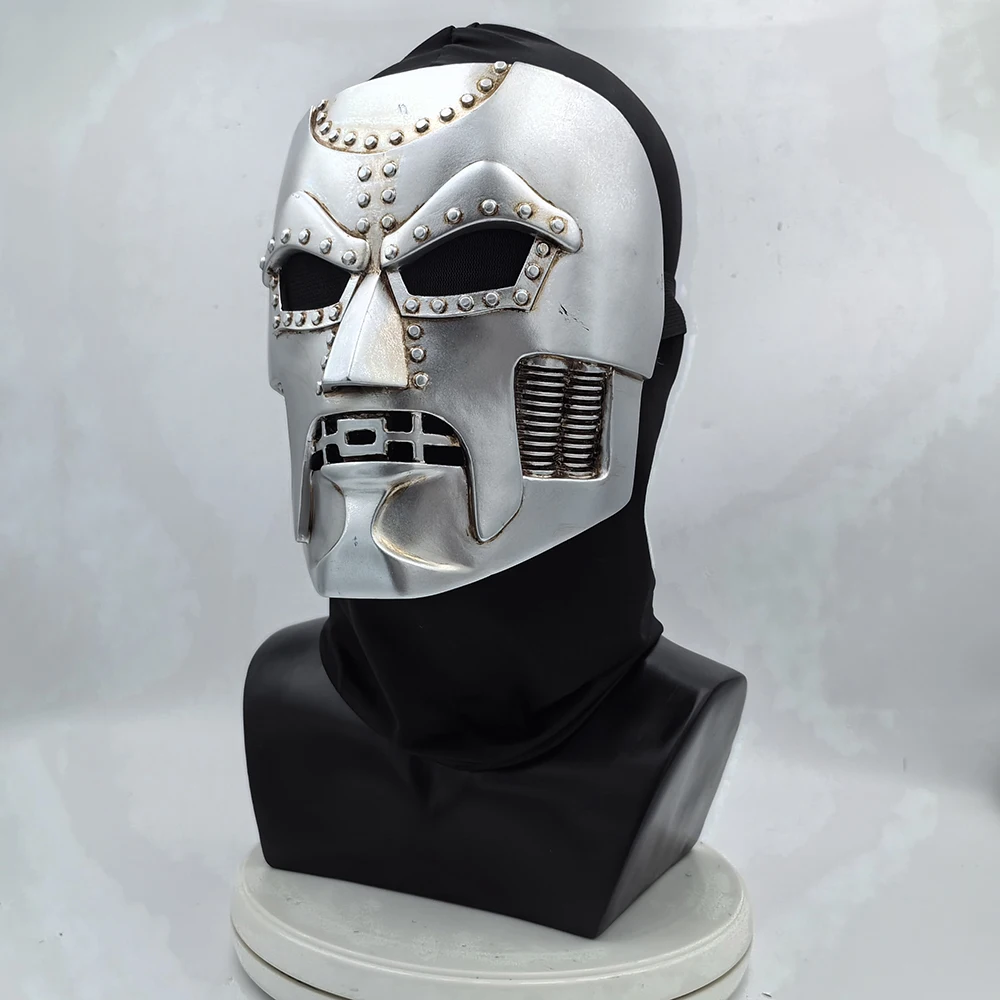 Film Supervillain Doctor Doom maschera in resina per adulti costumi Cosplay casco integrale Halloween Prop