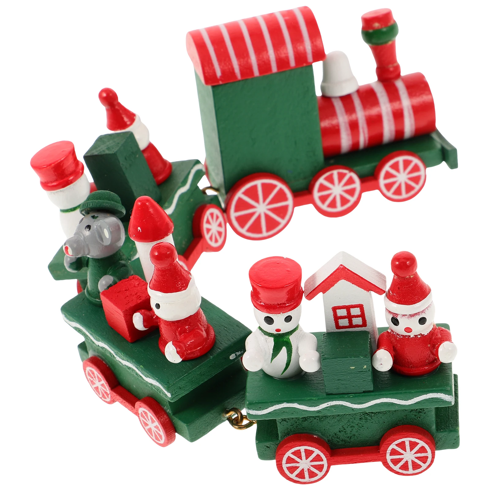 

Miniature Wooden Small Train Christmas Ornament Toddler Indoor Decorations Ornaments Xmas Toy