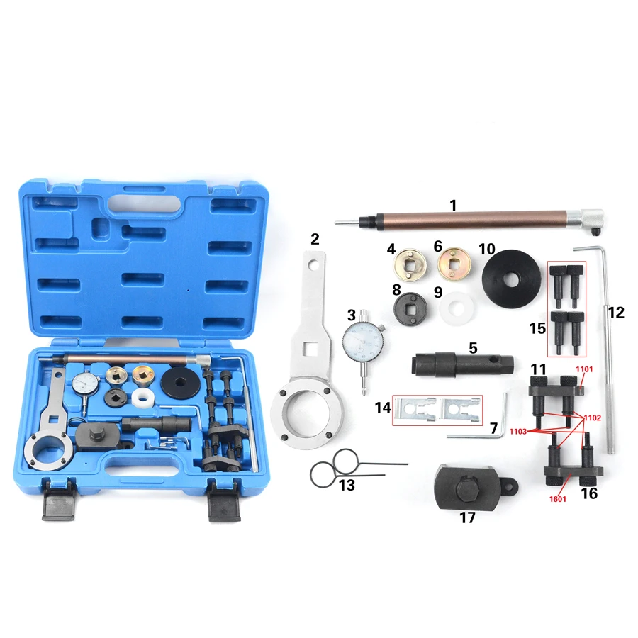 TBTOOLS Car Auto Engine Timing Tool Set for VAG 1.8 2.04v TFSi & 2.0L Turbo Engines Maintenance Repair Kit Tools Sets TB048
