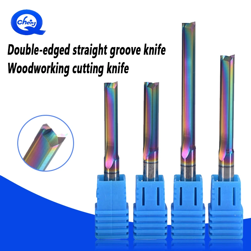 

10Box/Lot Rainbow Color 3.175mm 2-Flute Straight End Mill CNC MDF Cutting Woodworking Engraving Router Bit