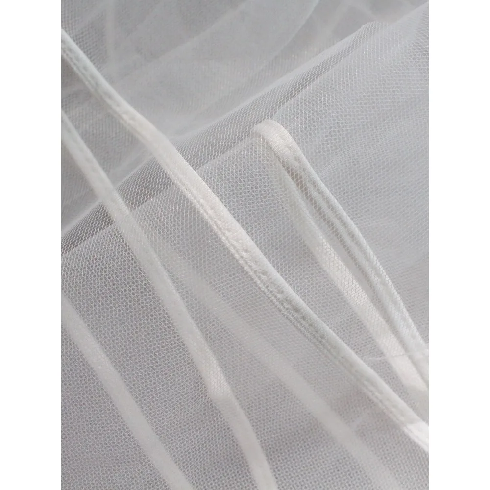 Дешевая длинная свадебная фата с расческой порезанным краем, 1 слой, простые свадебные аксессуары 2025