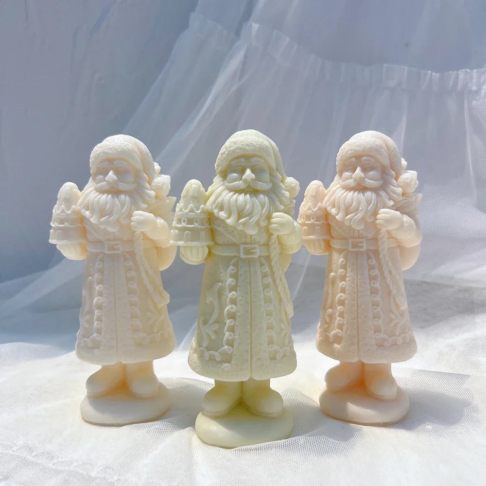 Christmas Gingerbread Santa Candle Mold Father Christmas Resin Silicone Mold Kriss Kringle Plaster Gypsum Silicone Mould