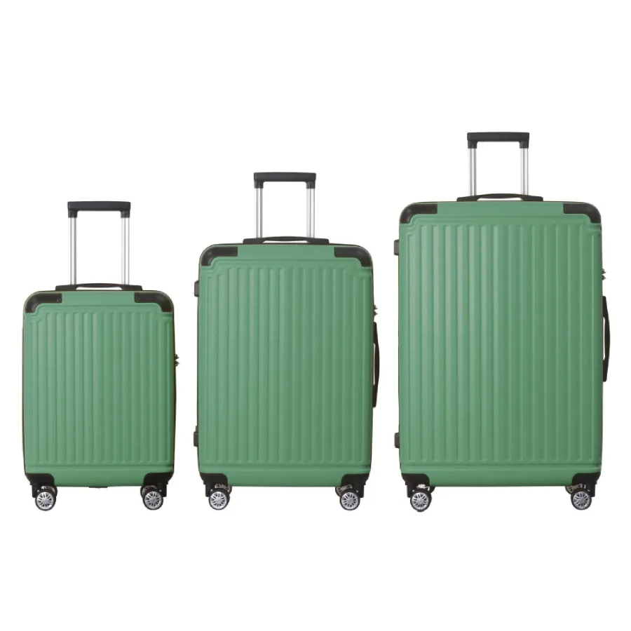 

Fruit Green 3Piece Premium ABS Luggage Set20 24 and 28 Suitcases with MultiPosition Handle Silent Spinner Wheels and TSAApprove