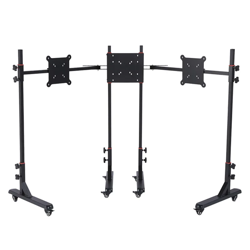 

Трехэкранный монитор, держатель экрана, держатель телевизора от пола до потолка со шкивом, вращающийся и тормозной инструмент.