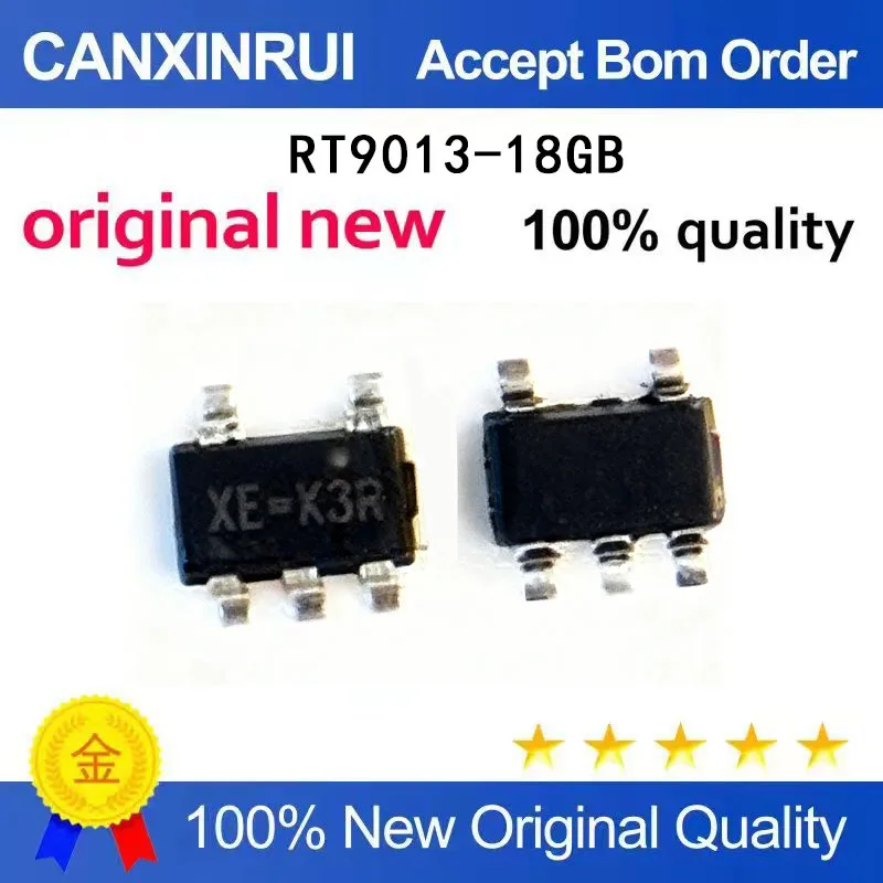 

(5-100 Pieces) XB=SON RT9013-18GB Linear Regulator (LDO) SOT-23-5 Printed Wire XB=SS6 Brand New