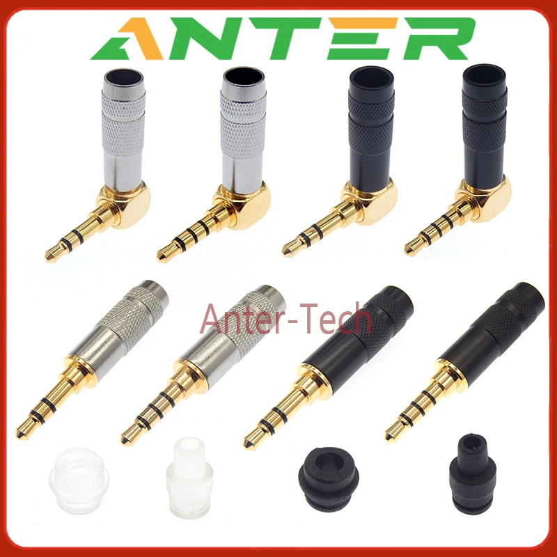 1pc Replacement 3.5mm Stereo 4 Pole 3 Pole Male Repair Headphones Audio Jack Plug Connector Soldering for Most Earphone Jack