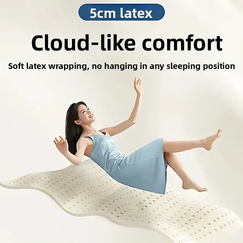 LMM3 natural 5cm latex upholstered bedroom home independent spring hotel removable mattress 1.8