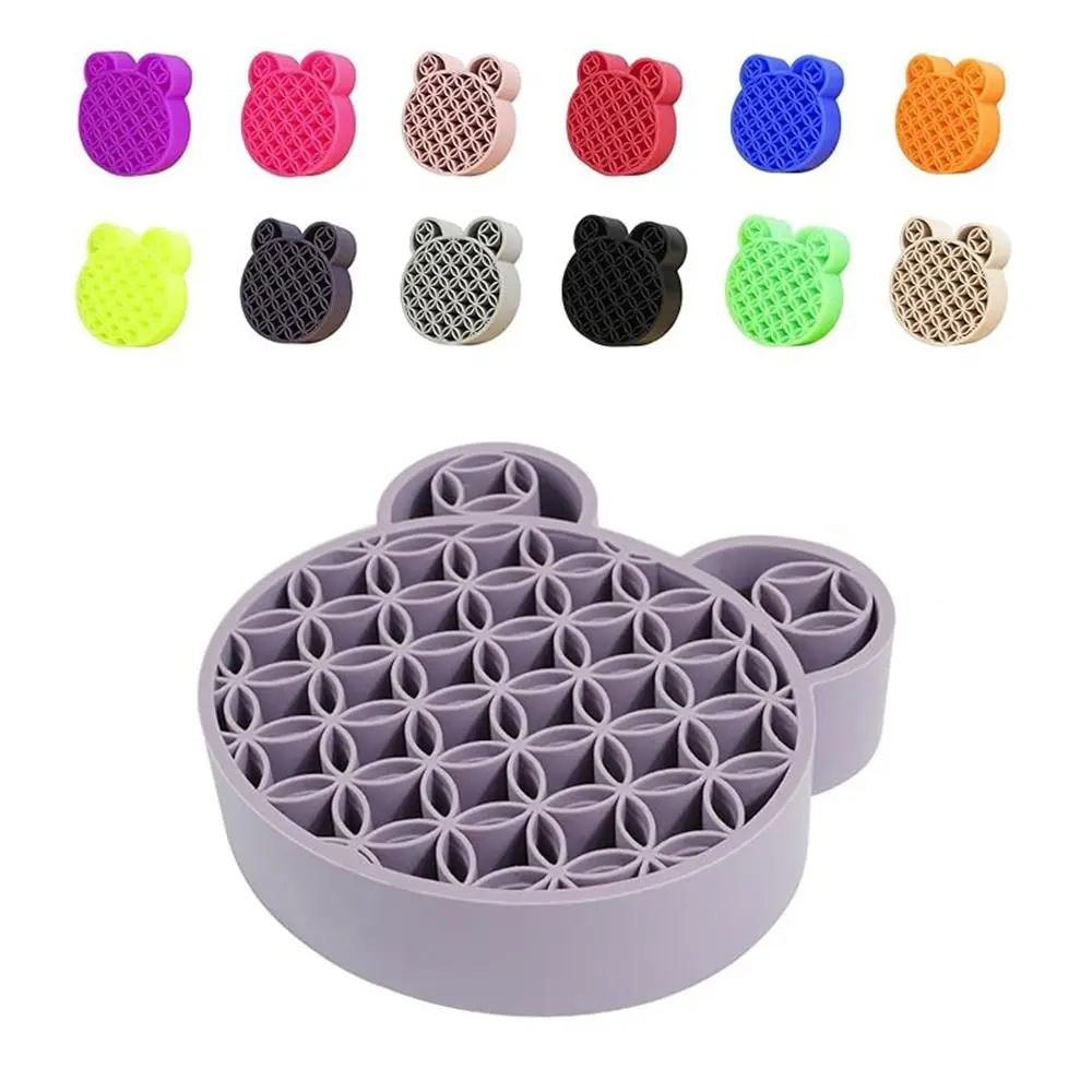 Creative Brush Storage Holder Household Round Makeup Brush Drying Rack Silicone Sturdy Pen Storage Case Makeup Brush Holder