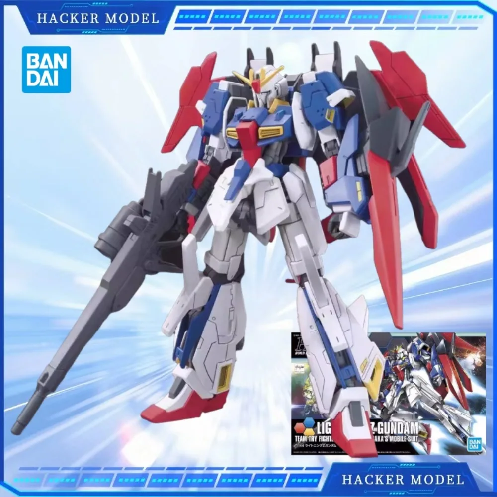 

Bandai Hg Hgbf 040 Молния Z Gundam Build Fighters Спробуйте сборную модель Крутой подарок Меха-воин Фигурка Гараж Развивающая игрушка