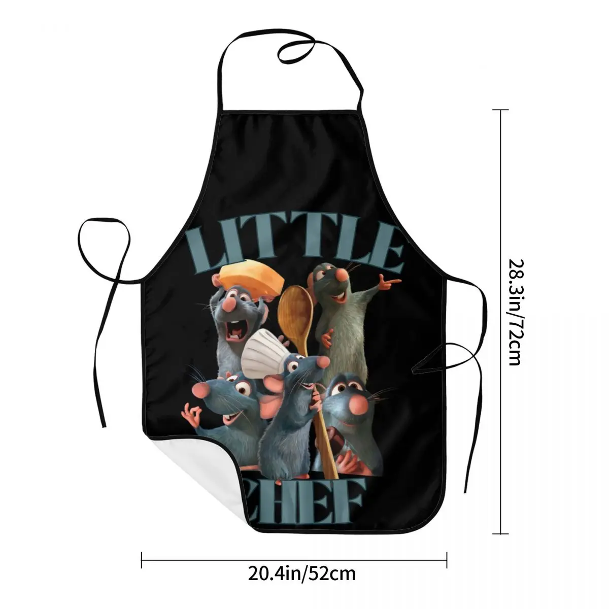 Custom Ratatouille Little Chef Remy Collage Funny Apron Adult Unisex Kitchen Chef Bib Tablier Cuisine Cooking Baking Gardening