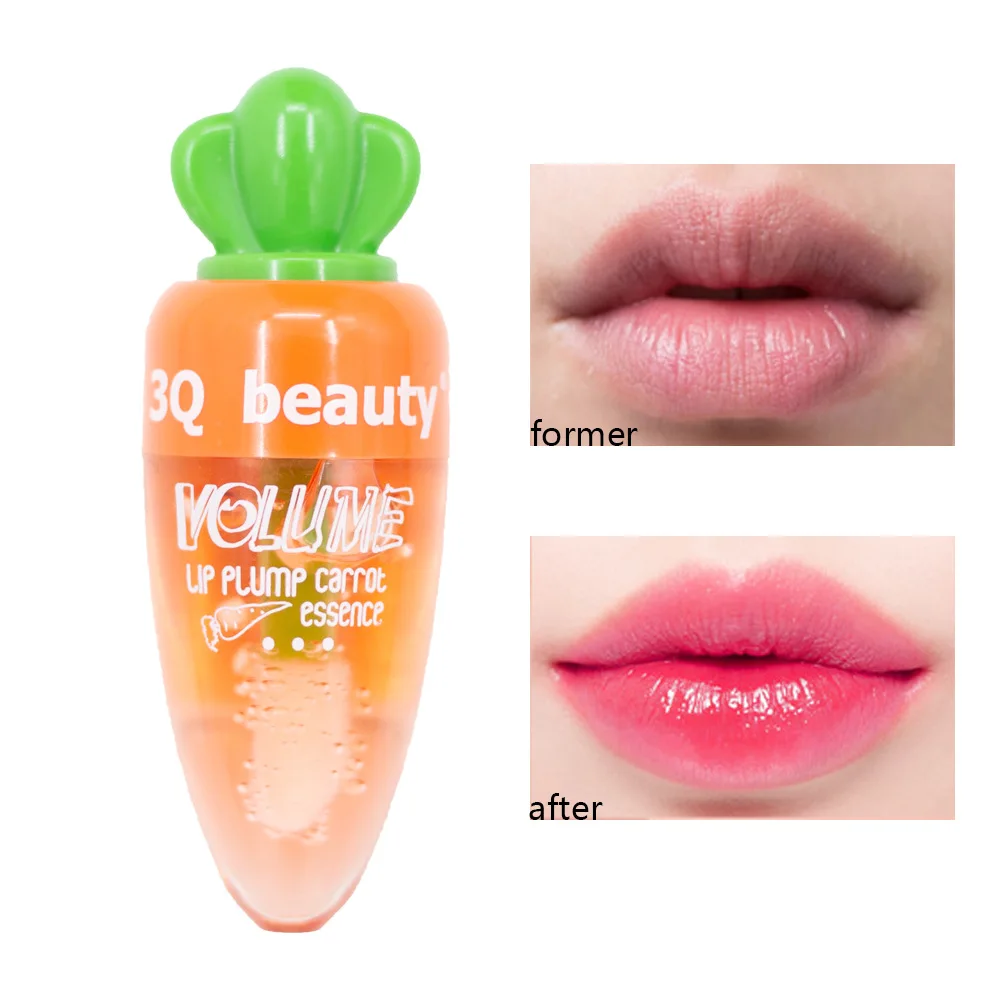 Lovely carota Lip Oil Fresh Fruit Lip Balm Long Lasting Moisturizing Clear Lip Oil rossetto liquido Lip Gloss cosmetici per il trucco