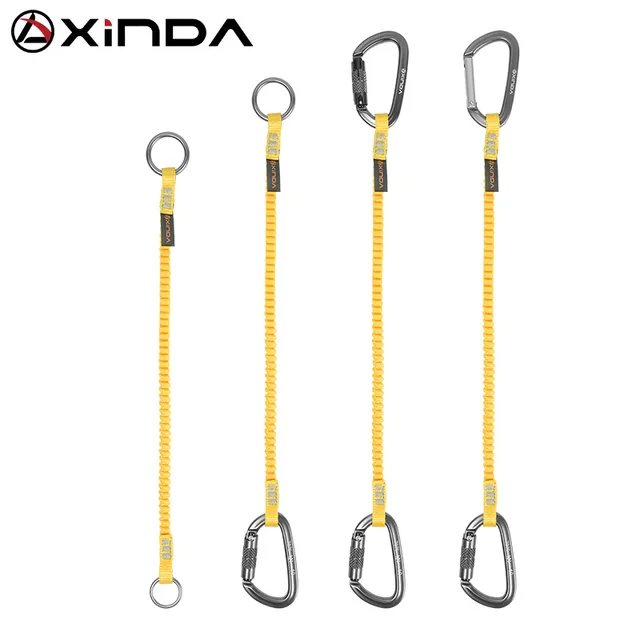 Xinda Safety Bungee Tether smycz narzędziowa z karabińczykiem działająca lina zabezpieczająca zapobiegająca upadkowi praca w powietrzu akcesoria wspinaczkowe