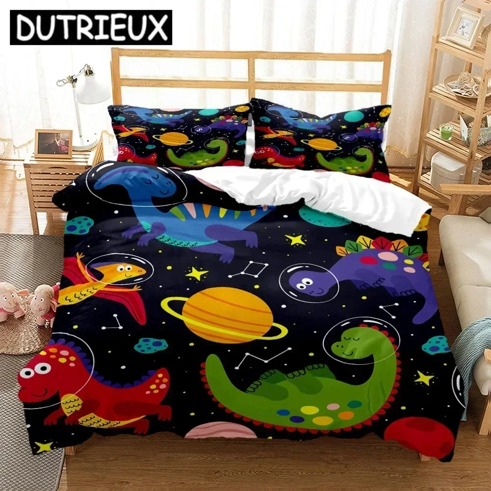 Space Animals HD Print Bedding Set，children's Bed Double Bed Duvet Covers Pillowcase Comforter Bedding Set King Size Bedding Set