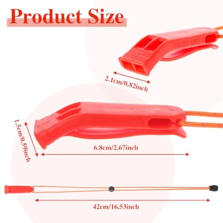 4 قطعة صفارات الطوارئ مع الحبل القابل للتعديل سلامة صفارات إنقاذ بصوت عال صفارات بلاستيكية قارب العائمة البحرية صافرة ل #3