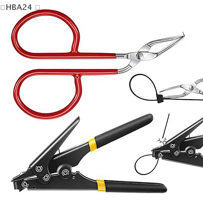 A19F-Cable Tie Tool Zip Tie Tool 1 Cable Tie Opener And 1 Storage Box Steel Zip Tie Cutter Tool Reusable Cable Tool