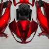 カワサキ 636 ZX6R 2009 2010 2011 2012 赤黒オートバイフェアリング ZX 6R 09-12 アフターマーケットフェアリングキット 4