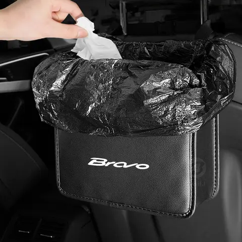 Lämplig för Fiat 500 500E Feixiang Zhiyue Palio Boyue förvaringsväska för bilsätesrygg i läder, multifunktionell organiseringlåda i bilen 8 best sales 500 öre - №4