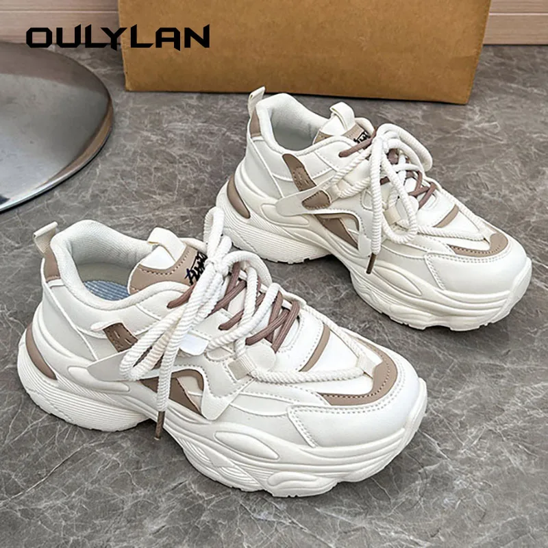 

Износостойкие кроссовки на толстой подошве и платформе, Новинка осени, модная удобная обувь, женская спортивная обувь