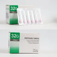 100 Uds aguja de tatuaje superfina 32G 4mm 6mm 8mm 13mm 1,5mm 2,5mm aguja pequeña indolora agujas de jeringas de inyección de microplástico