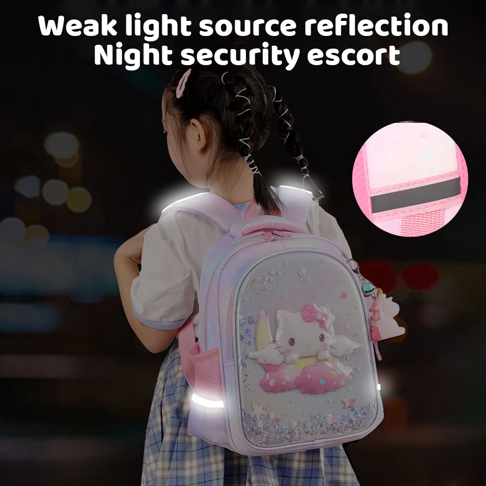 New Mermaid Bag Cartoon Kids Schoolbag Mermaid Pink Cat School Bag Sekolah Girl Boy Backpack for 3-7 Years