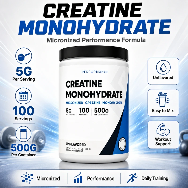 Creatine Monohydrate Micronized Powder 500G 5000mg Per Serving 5g 100 Servings