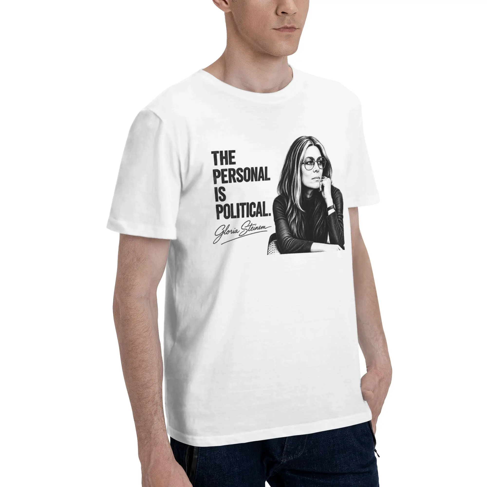 Fashion RIP Gloria Steinem  T Shirt For Unisex  Pure Cotton T-shirts Short Sleeve Clothes