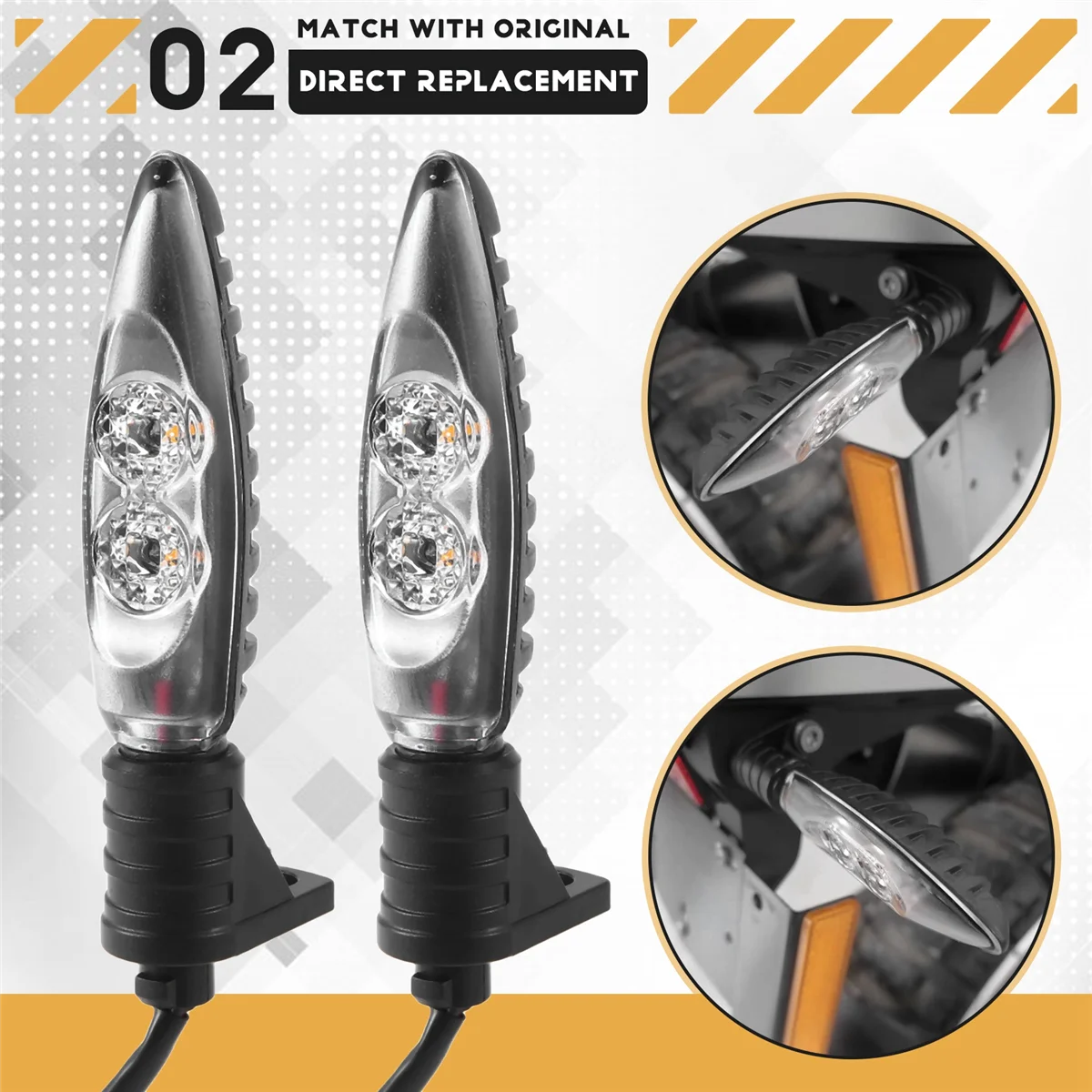 AT77 สําหรับ-BMW R1200GS Adv F650GS R1200R S1000R S1000RR F800GS K1300S G310R/GS Blinkerไฟเลี้ยวสัญญาณLEDด้านหน้า