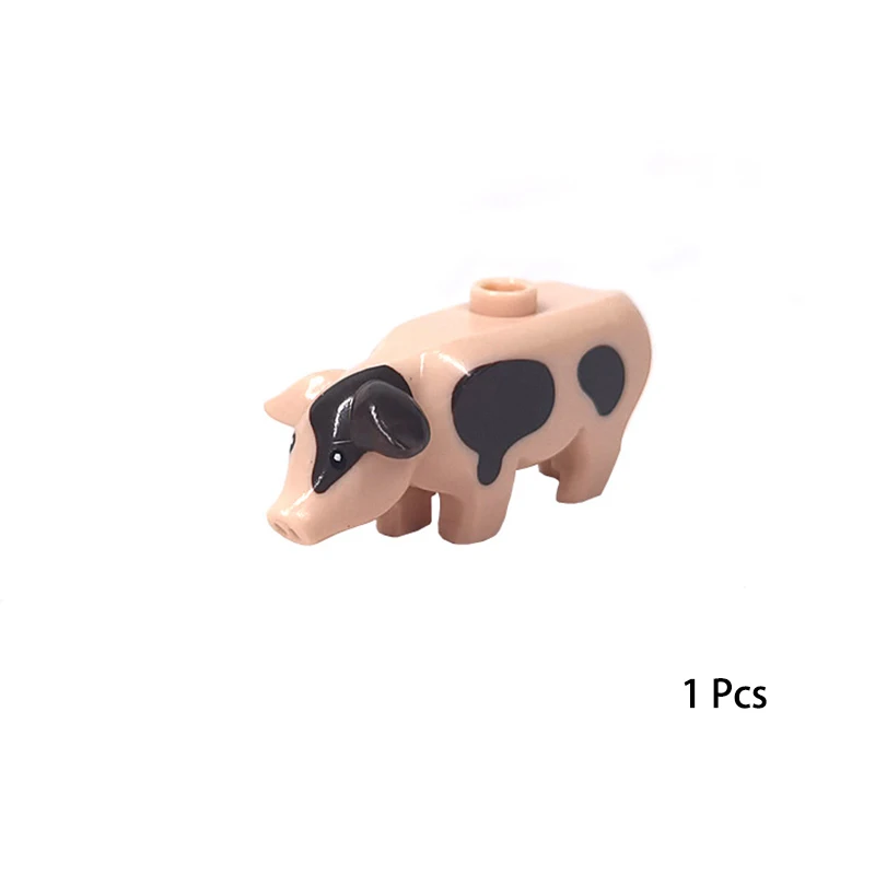 Pig Shed Domestic Animals Piglets MOC Pigsty Farm Pasture Building Blocks Fragrant Pig Parts Bricks Toys Compatible With LEGO