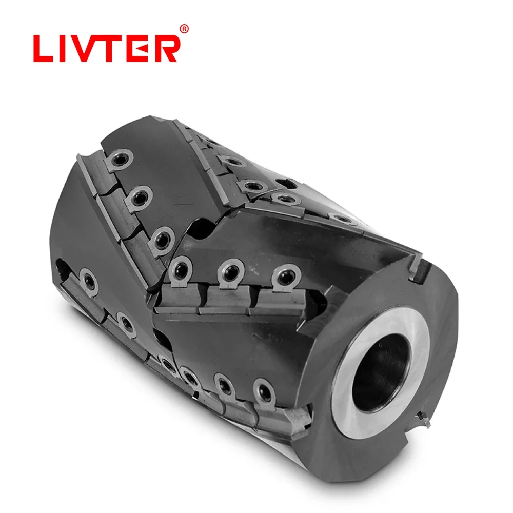 LIVTER Heavy  V Shape spiral cutterhead helical cutter head for wood planing Machine use in Furniture Factory