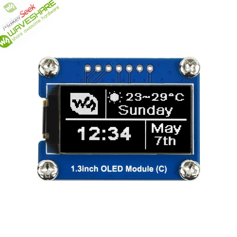 

Makerseek & Waveshare 1.3inch OLED Module (C)-SKU-18179-Price without Shipping fee