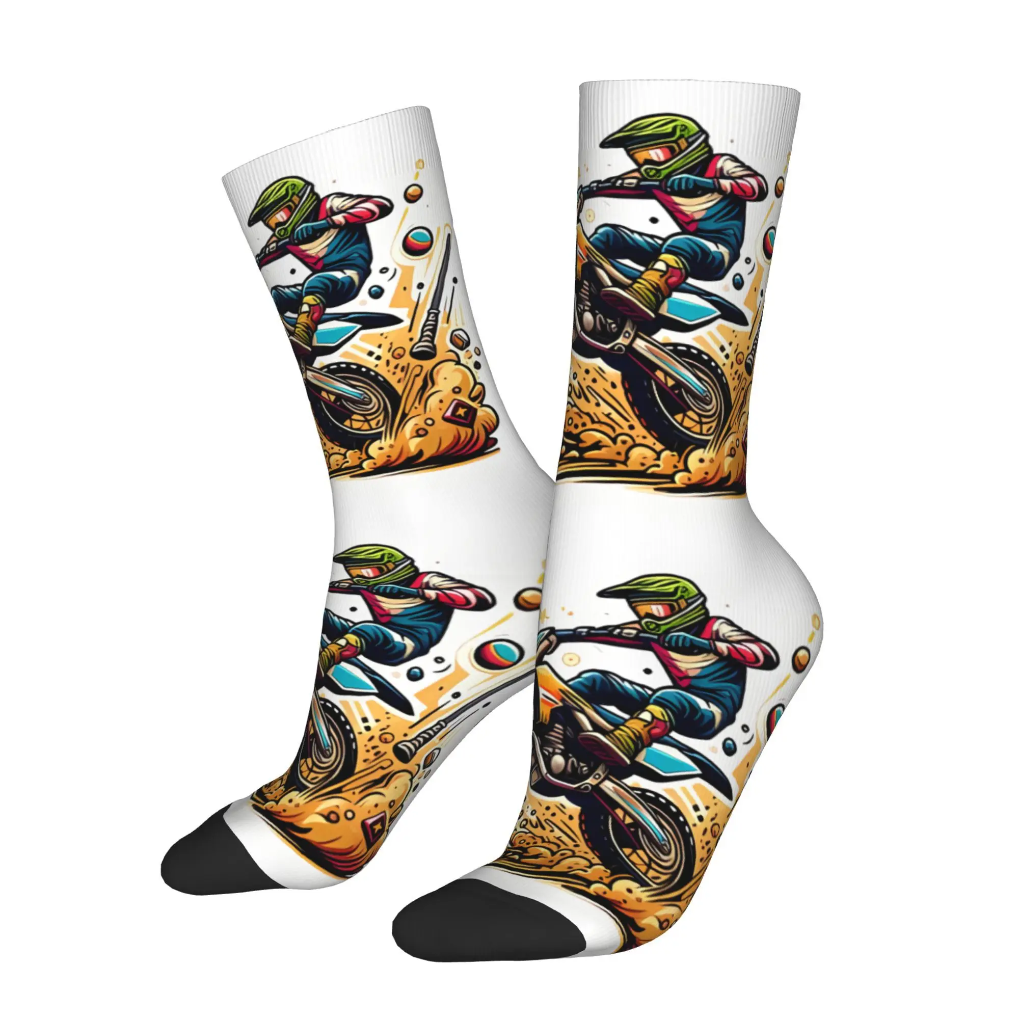 

Motorcycle Handsome Socks Male Mens Women Winter Stockings Hip Hop