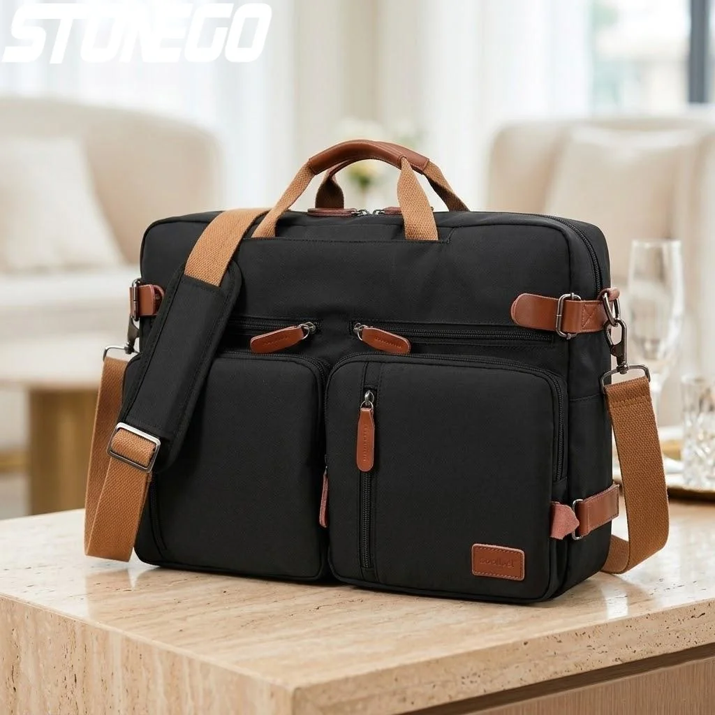

Men's Large Capacity Laptop Backpack 156 173 Inches Business Travel Shoulder Bag Convertible Messenger Bag