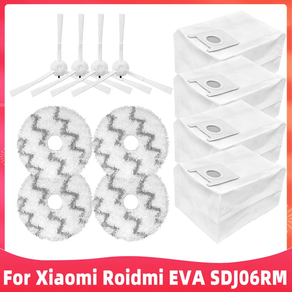 

For Xiaomi Roidmi EVA Self-Cleaning Emptying Robot Vacuum SDJ06RM Hepa Filter Side Brush Mop Cloths Rag Replacement Spare Parts